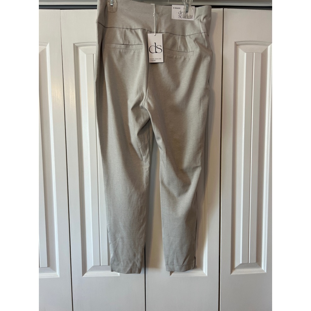 Dear Scarlett Its Magic Skinny Pants Taupe Pull On Ankle Trousers MDS28P 2X NEW - Picture 2 of 5